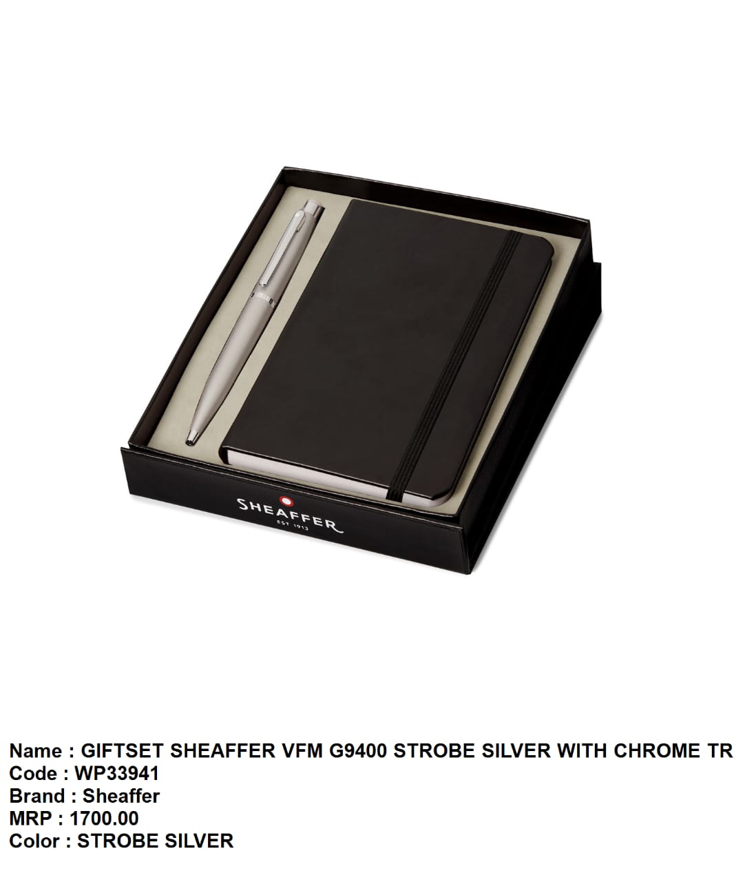 Giftset sheaffer vfm G9400 strobe silver with chrome